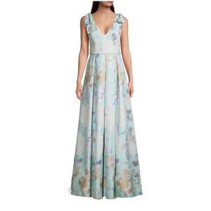 Aidan Mattox Floral Jacquard Ball Gown size 6